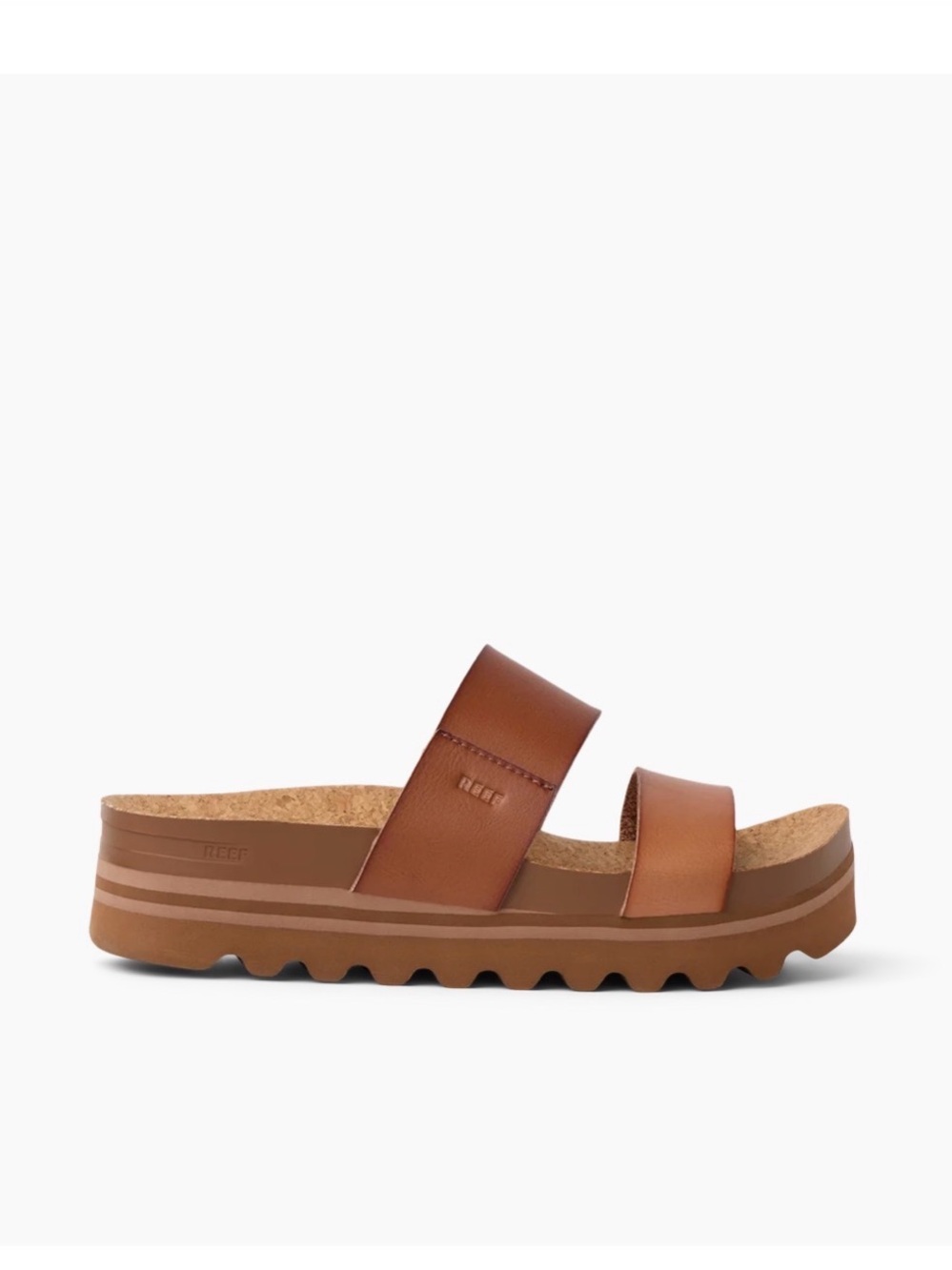 Reef Women's Cushion Vista Hi Platform Sandals, Cognac, Size 8